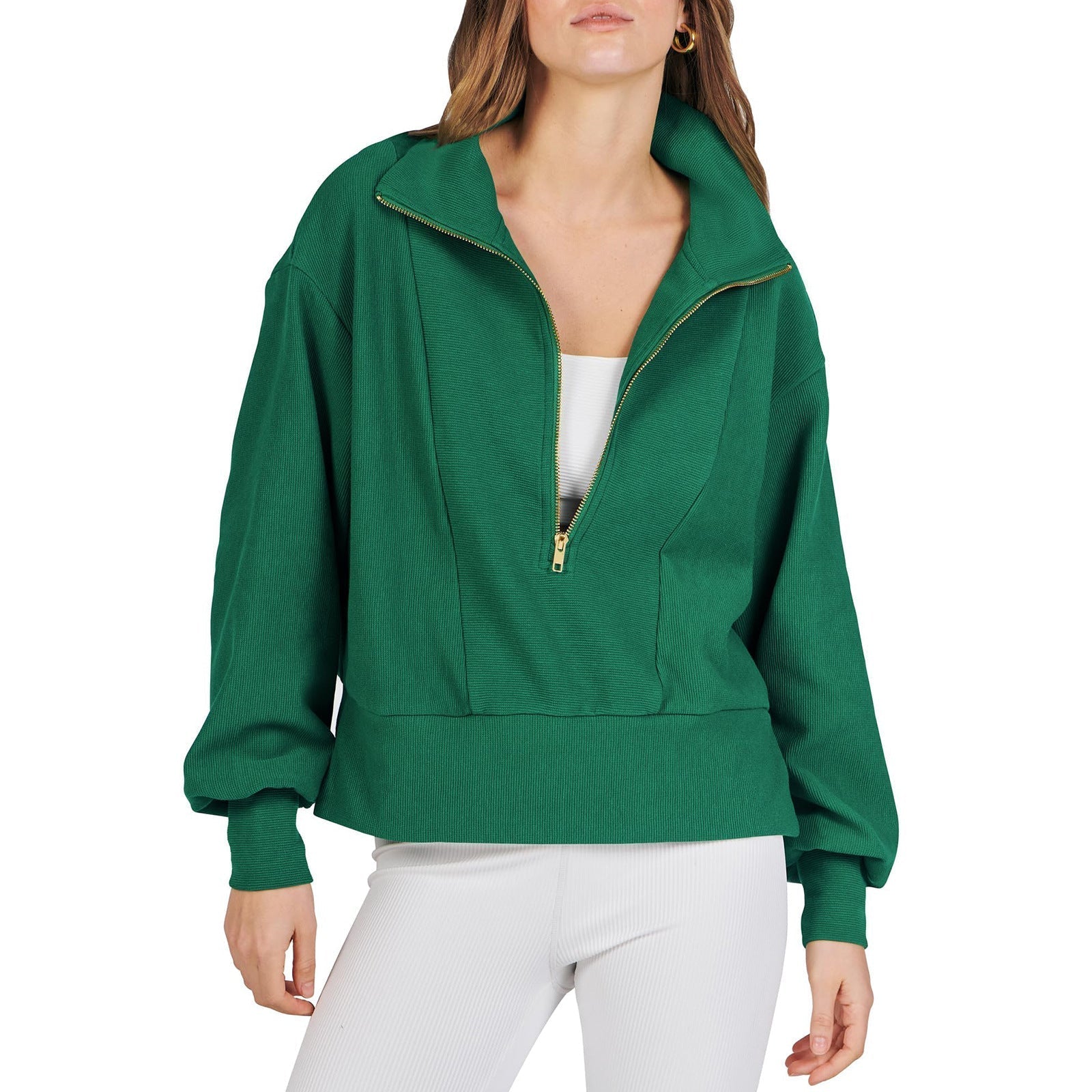 Women's Half-zip Pullover Long-sleeved Sweatshirt - Exclusive Edition