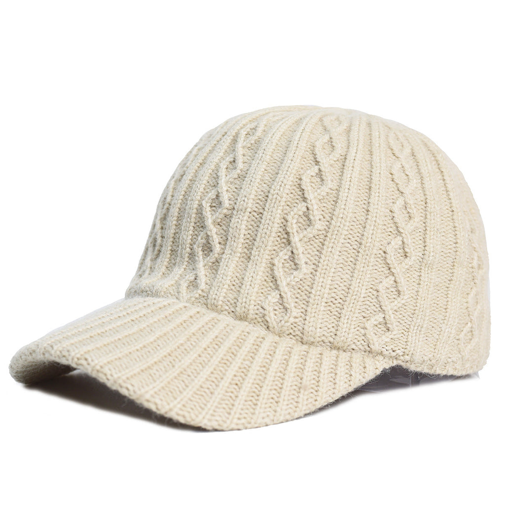 Knitted Wool Baseball Cap | Warm Winter Peaked Hat - Gallery Edition