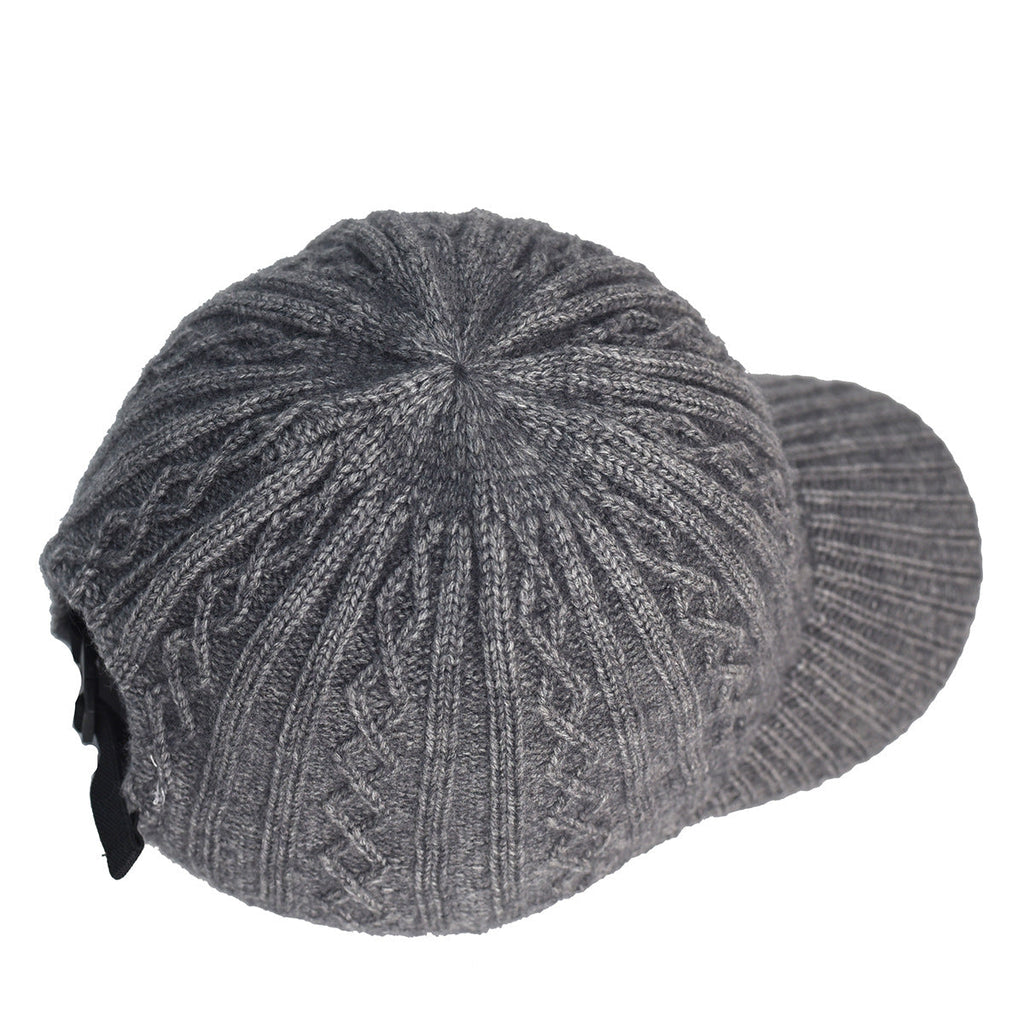 Knitted Wool Baseball Cap | Warm Winter Peaked Hat - Gallery Edition