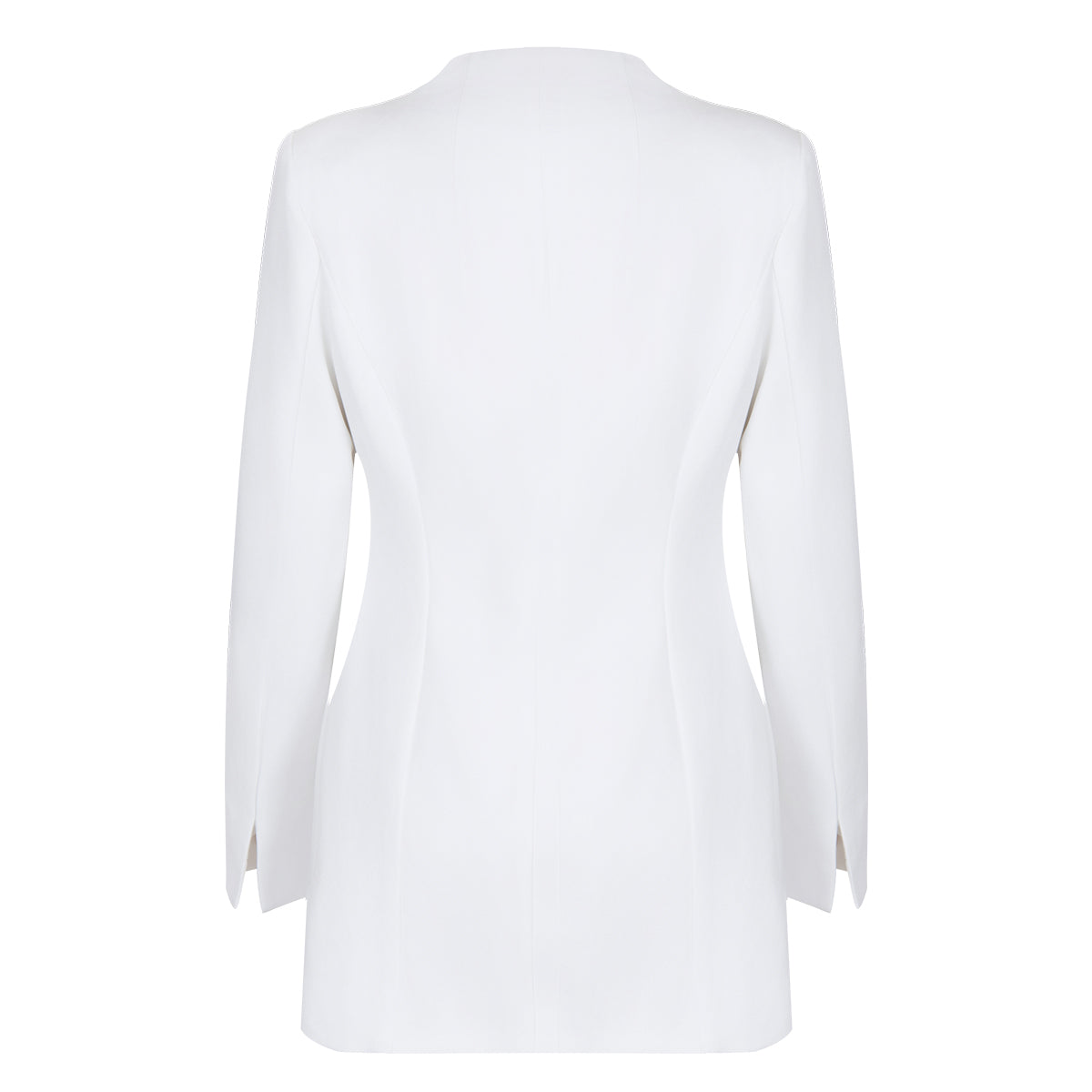 White Lapel Blazers - Artistic Decor
