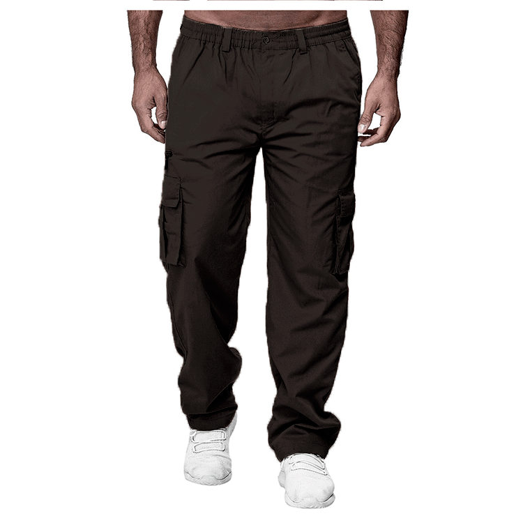 Men's Casual Multi-pocket Loose Straight Cargo Pants - Premium Canvas