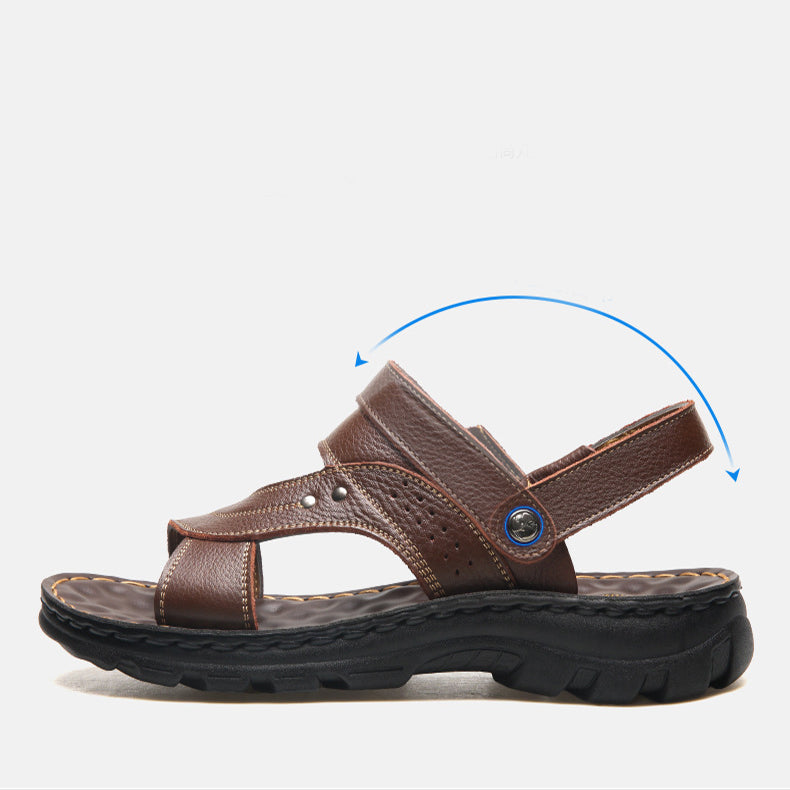 Men's Summer Sandals | Adjustable Beach Slide Sandals - Modern Print