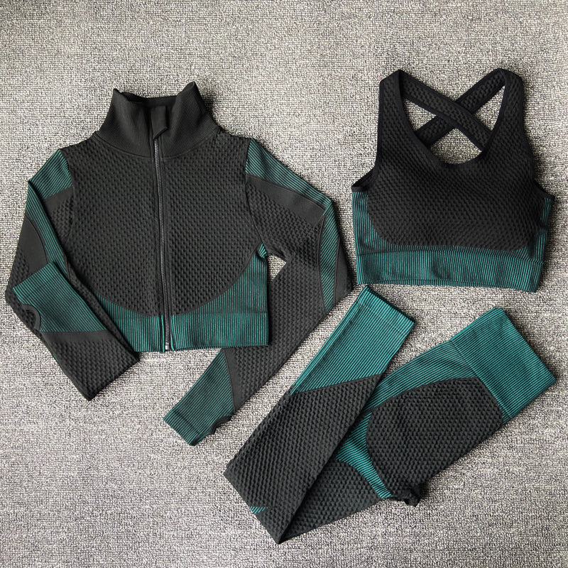 Women's Yoga Gym Set | Seamless Fitness Activewear - Gallery Edition