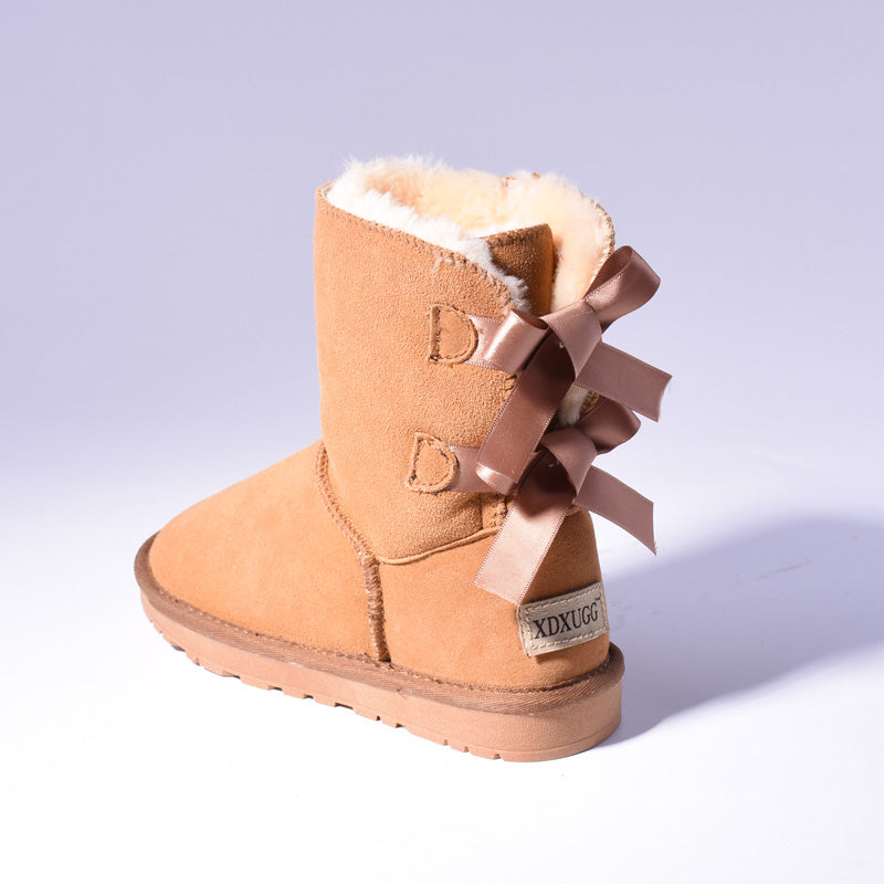Women's Fur Snow Boots | Warm Winter Bow Ankle Boots - Home Decor
