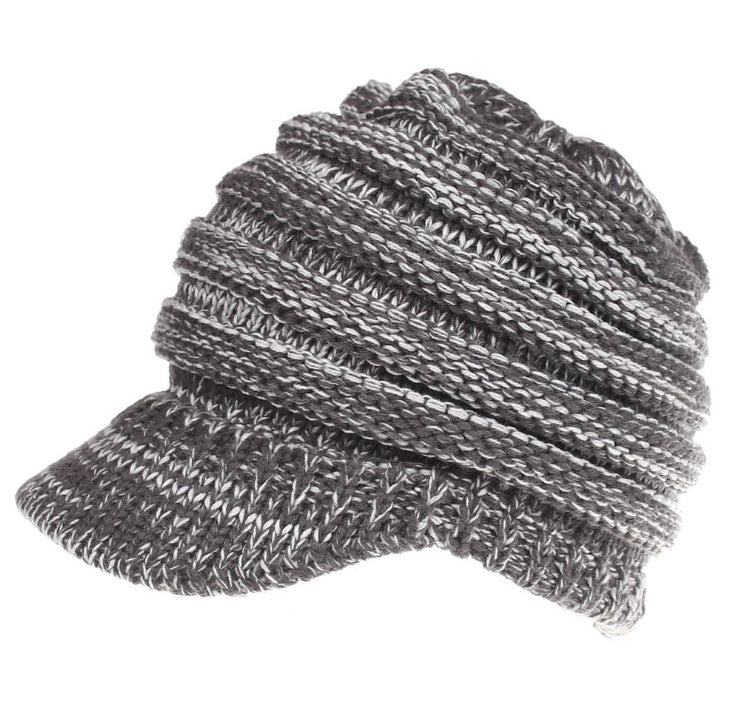 Women's Ponytail Knit Beanie | Warm Winter Knitted Hat - Gallery Edition
