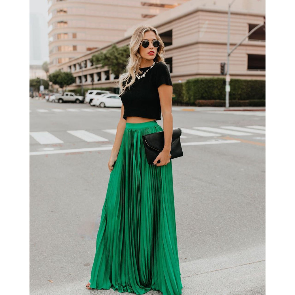 Women's High Waist Long Skirt | Casual Maxi Fashion Skirt - Home Decor