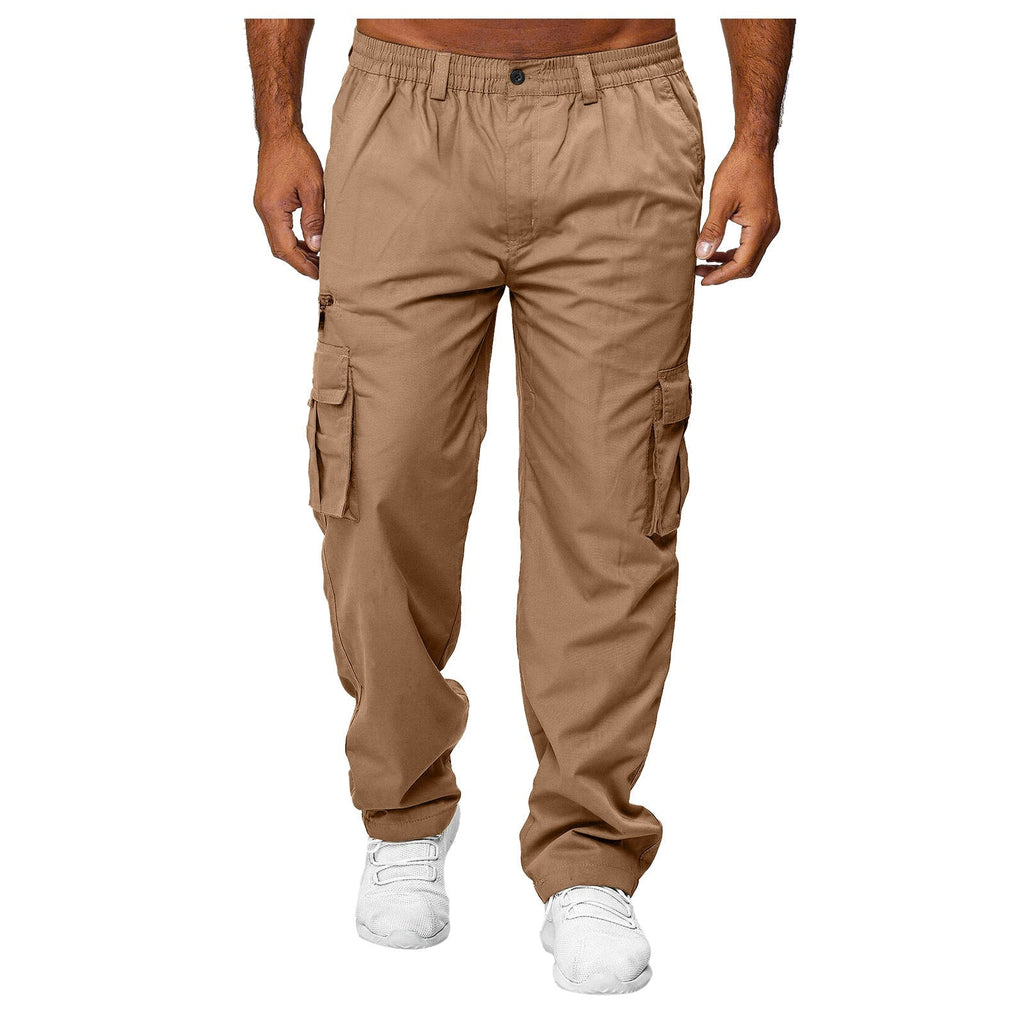 Men's Casual Multi-pocket Loose Straight Cargo Pants - Premium Canvas