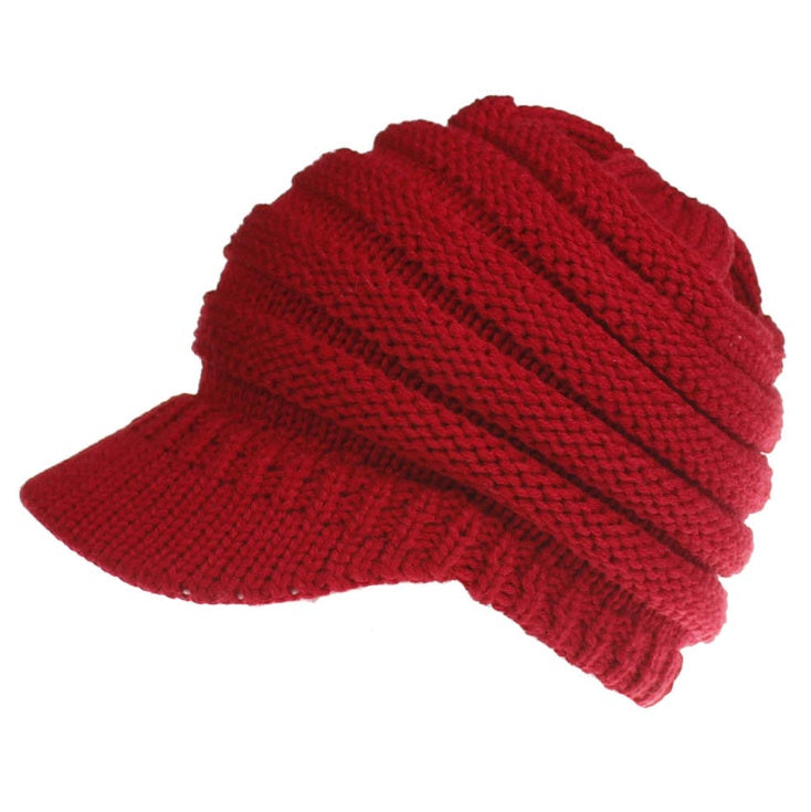 Women's Ponytail Knit Beanie | Warm Winter Knitted Hat - Gallery Edition