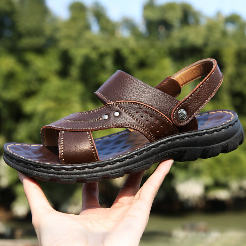 Men's Summer Sandals | Adjustable Beach Slide Sandals - Modern Print