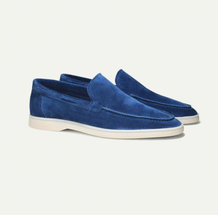 Men's Suede Loafers | Matte Slip-On Casual Shoes - Fine Art