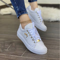 Women's Flat Sneakers | Breathable Lace-Up Casual Shoes - Fine Art