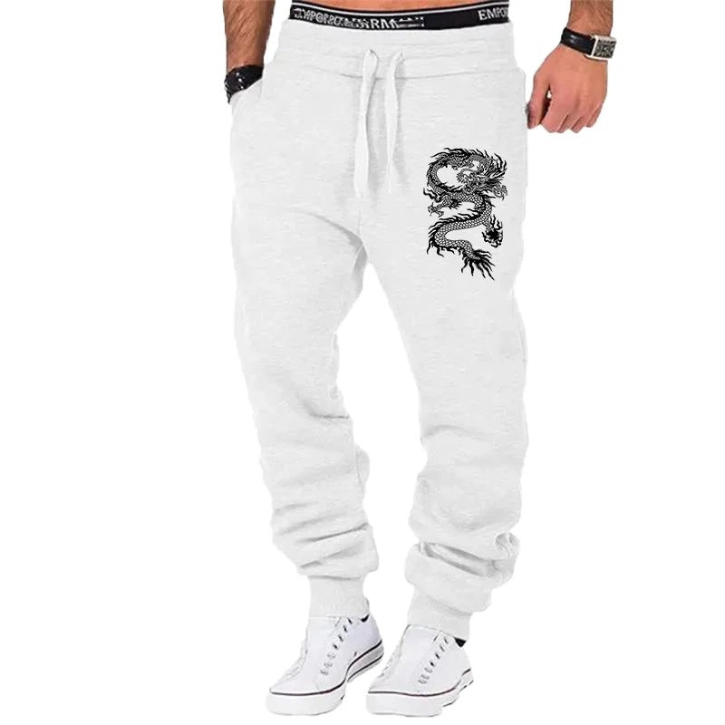 Men's Dragon Jogger Pants | Casual Streetwear Trousers - Fine Art
