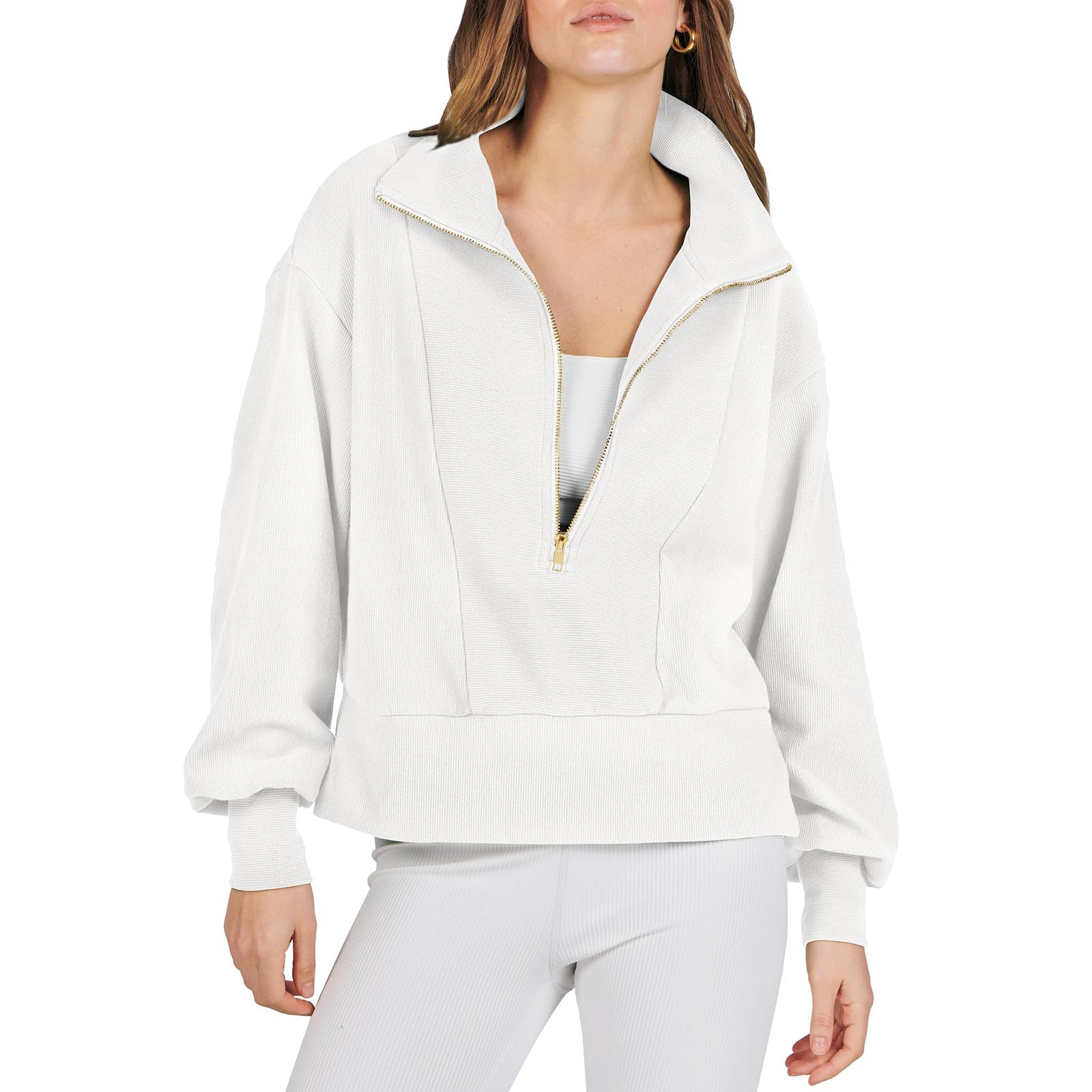 Women's Half-zip Pullover Long-sleeved Sweatshirt - Exclusive Edition