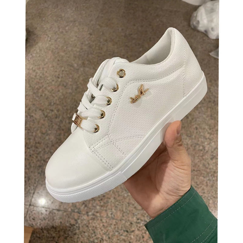 Women's Flat Sneakers | Breathable Lace-Up Casual Shoes - Fine Art
