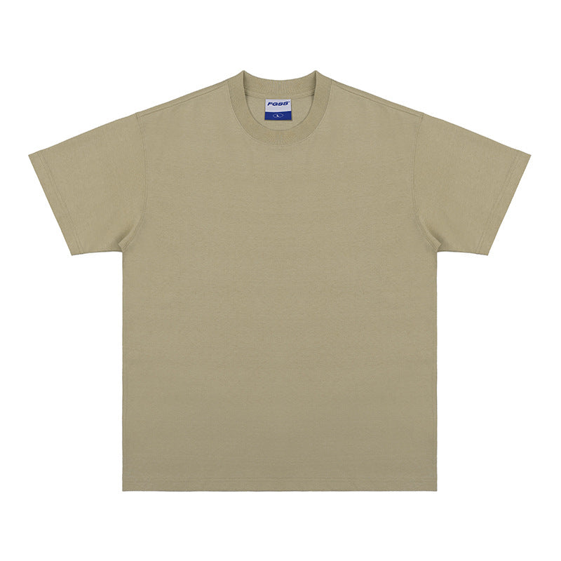 Oversize Loose Cotton Solid Color T-shirt For Men And Women - Fine Art
