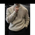 Men's Half Zipped Stand Collar Sweater Thickened - Home Decor
