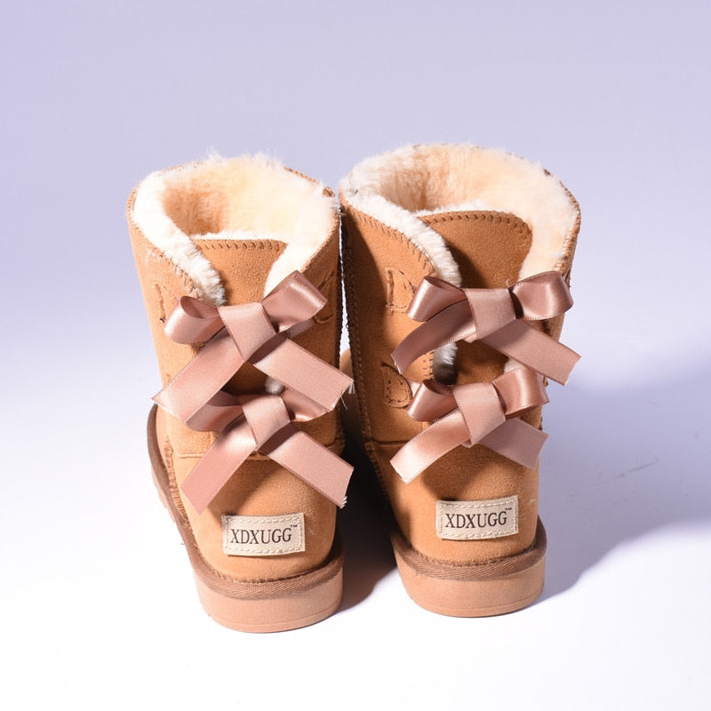 Women's Fur Snow Boots | Warm Winter Bow Ankle Boots - Home Decor