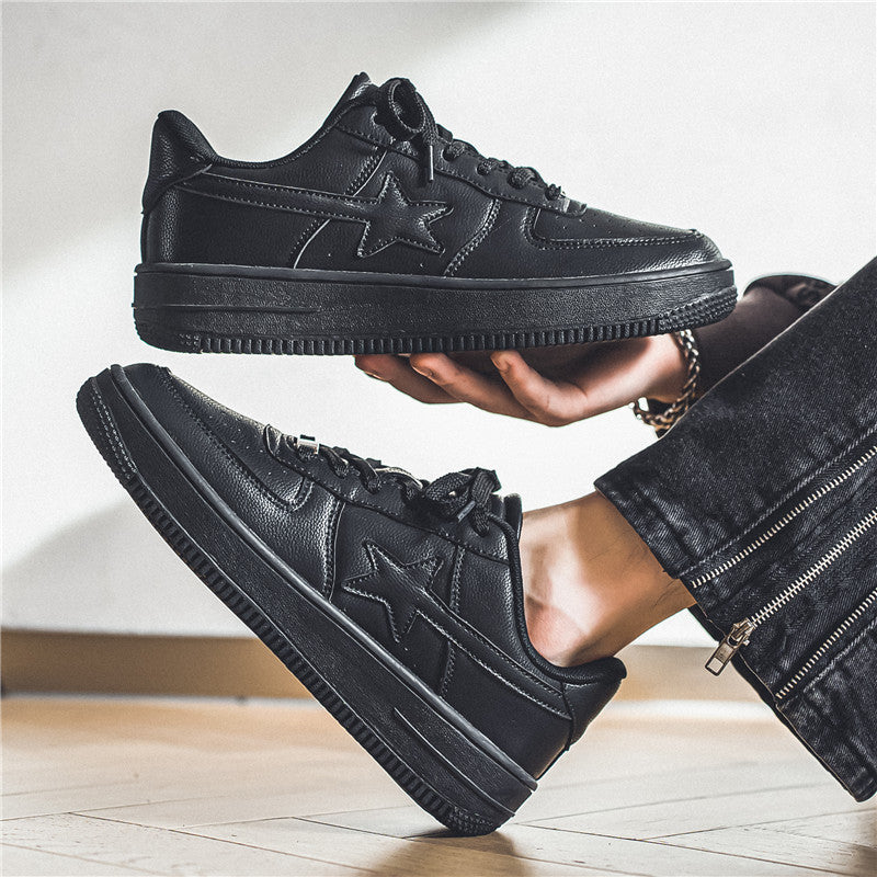 Men's Thick Sole White Sneakers | Casual Fashion Shoes - Home Decor