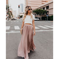 Women's High Waist Long Skirt | Casual Maxi Fashion Skirt - Home Decor