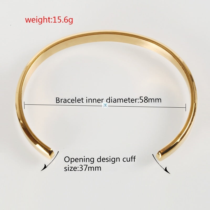 Men's Stainless Steel Cuff Bracelet | Classic Jewelry - Home Decor