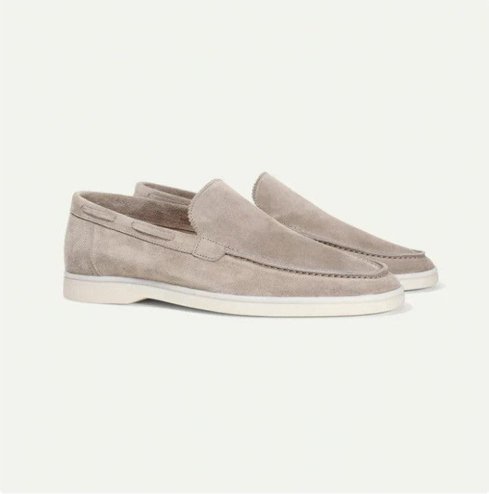 Men's Suede Loafers | Matte Slip-On Casual Shoes - Fine Art