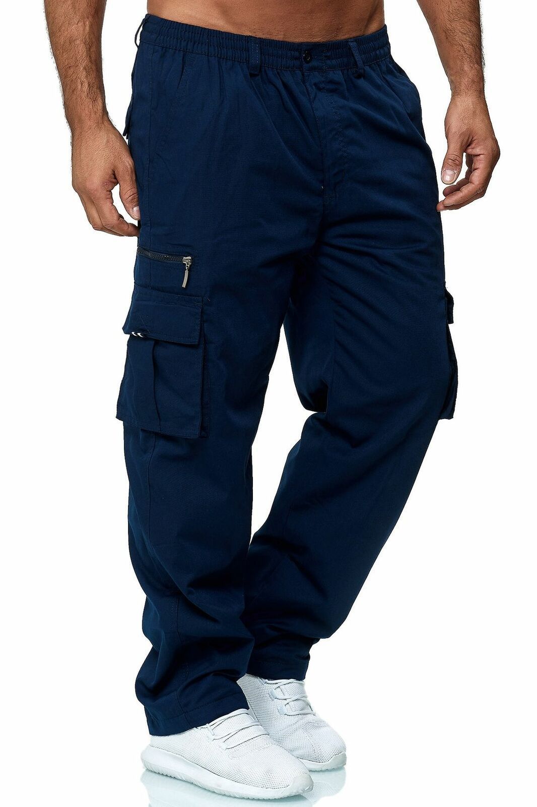 Men's Casual Multi-pocket Loose Straight Cargo Pants - Premium Canvas