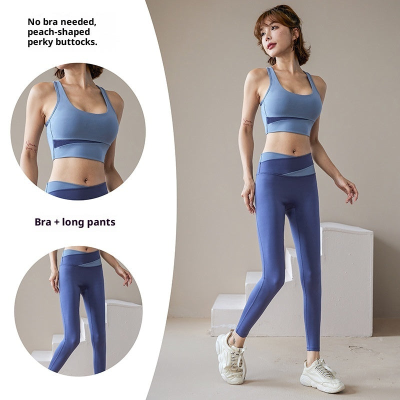 Women's Yoga Workout Set | Sports Bra & Jacket Leggings - Artistic Decor