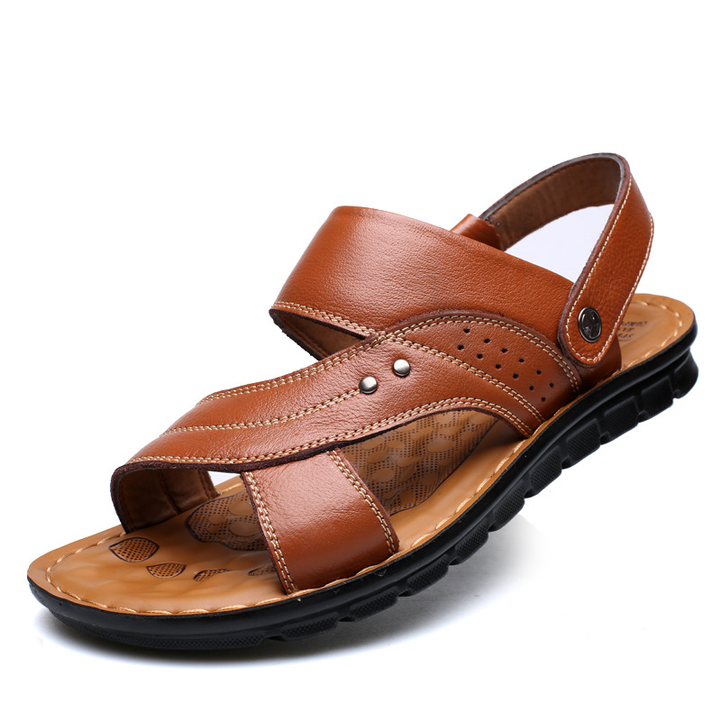 Men's Summer Sandals | Adjustable Beach Slide Sandals - Modern Print