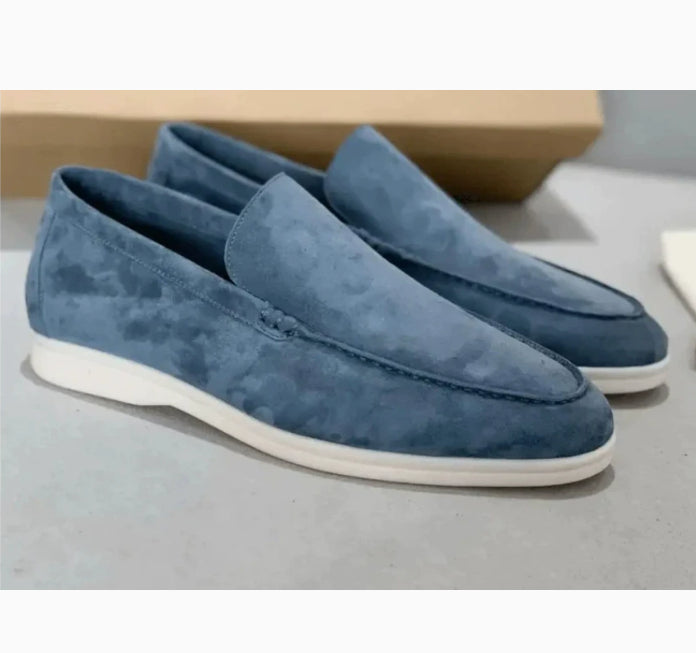 Men's Suede Loafers | Matte Slip-On Casual Shoes - Fine Art