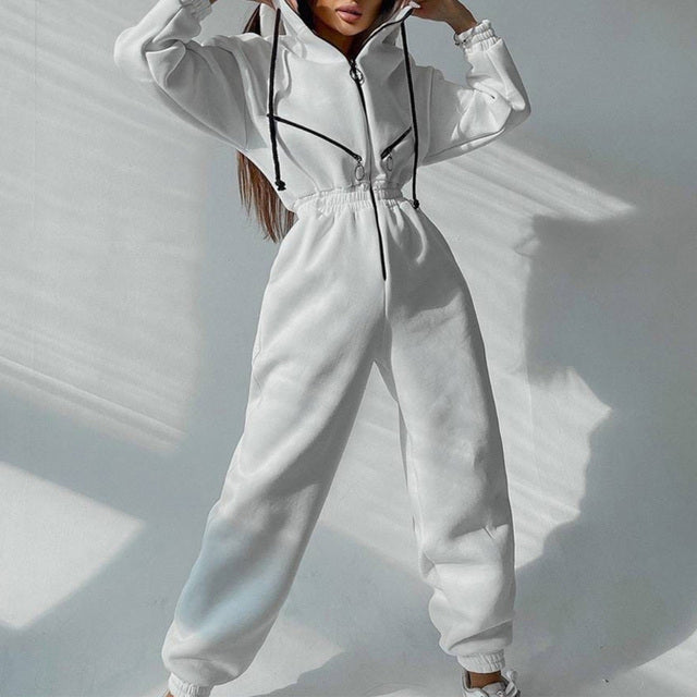 Women's Two Piece Hoodie Set | Casual Zip-Up Tracksuit - Home Decor