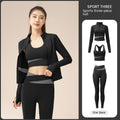 Women's Yoga Workout Set | Sports Bra & Jacket Leggings - Artistic Decor