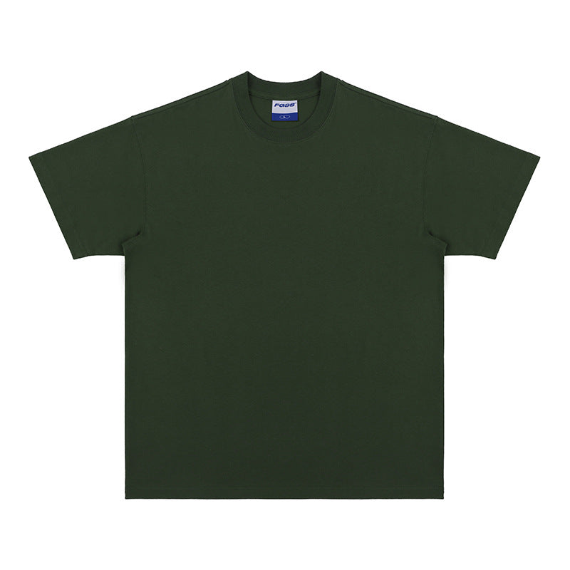 Oversize Loose Cotton Solid Color T-shirt For Men And Women - Fine Art