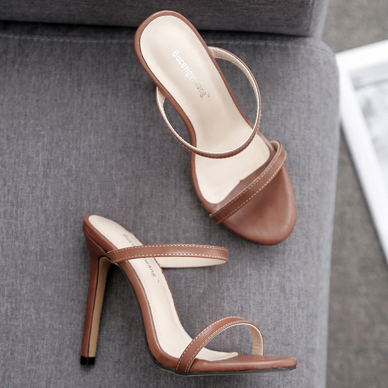 Women's Stiletto Heel Sandals | Elegant Dress Shoes - Artistic Decor