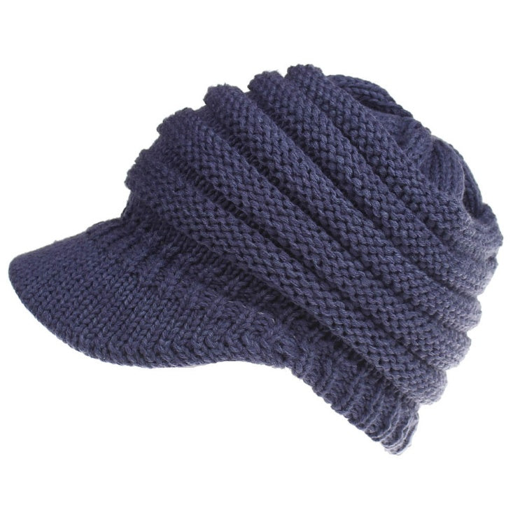 Women's Ponytail Knit Beanie | Warm Winter Knitted Hat - Gallery Edition