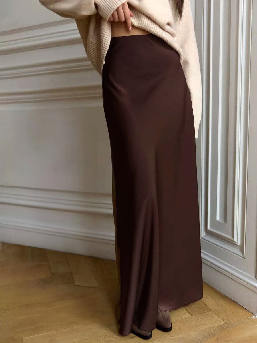 Fishtail Skirt Satin Satin Long - Exclusive Edition