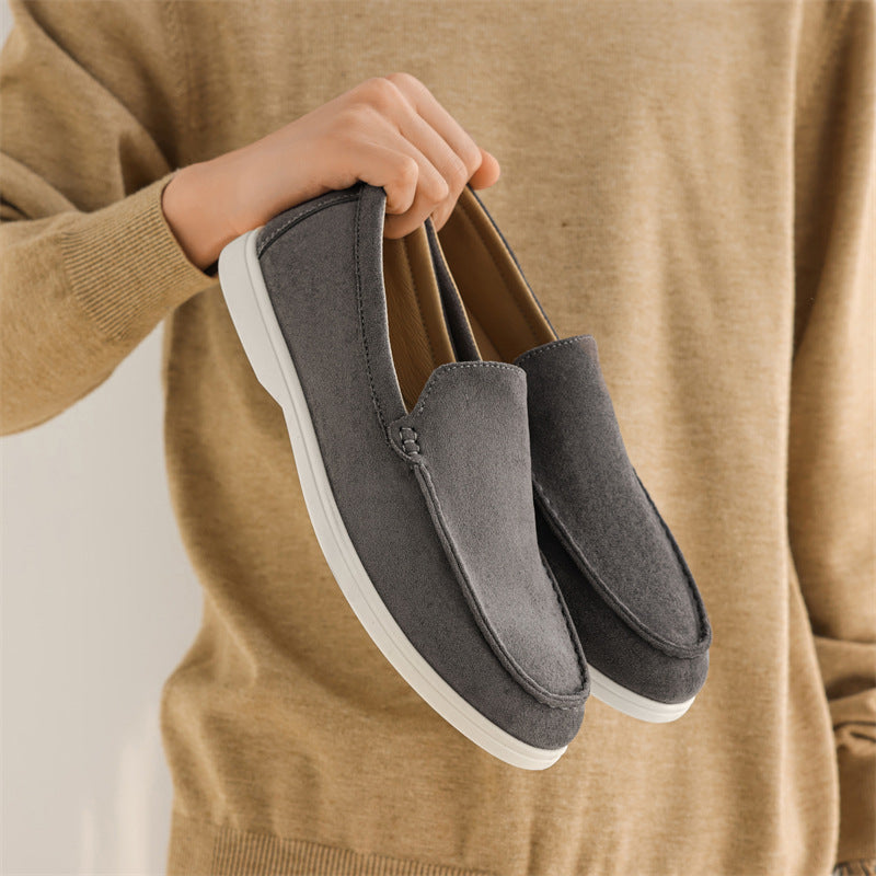Men's Suede Loafers | Matte Slip-On Casual Shoes - Fine Art