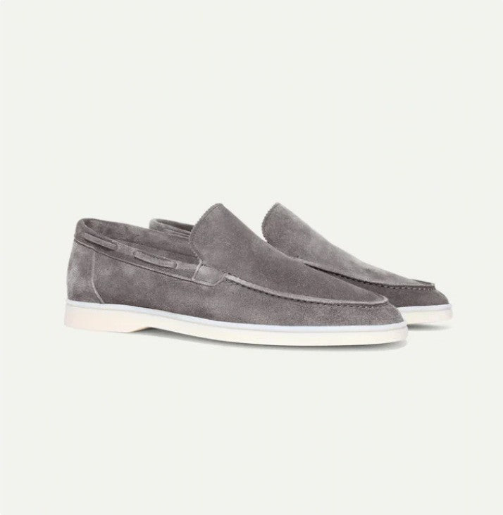Men's Suede Loafers | Matte Slip-On Casual Shoes - Fine Art