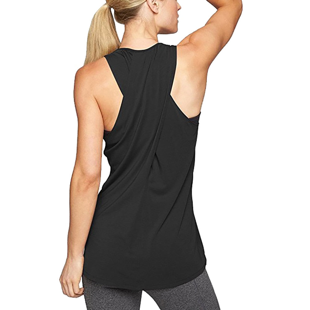Yoga Shirt Active-Tank-Top Sports-Vest Racerback Gym Fitness Workout Women's Sleeveless - Gallery Edition