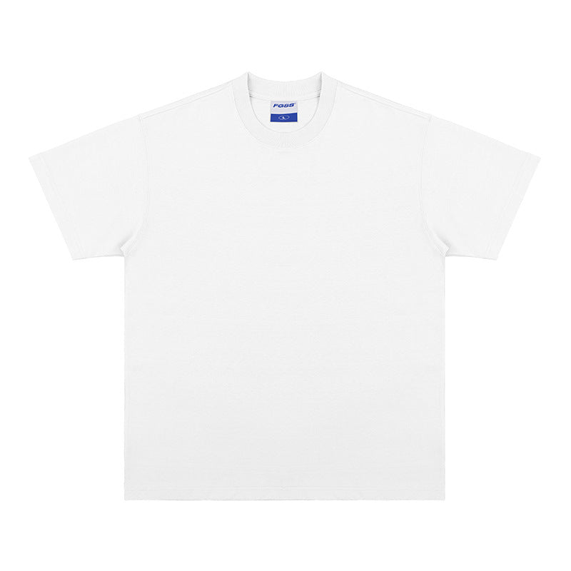 Oversize Loose Cotton Solid Color T-shirt For Men And Women - Fine Art