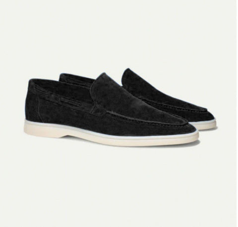 Men's Suede Loafers | Matte Slip-On Casual Shoes - Fine Art