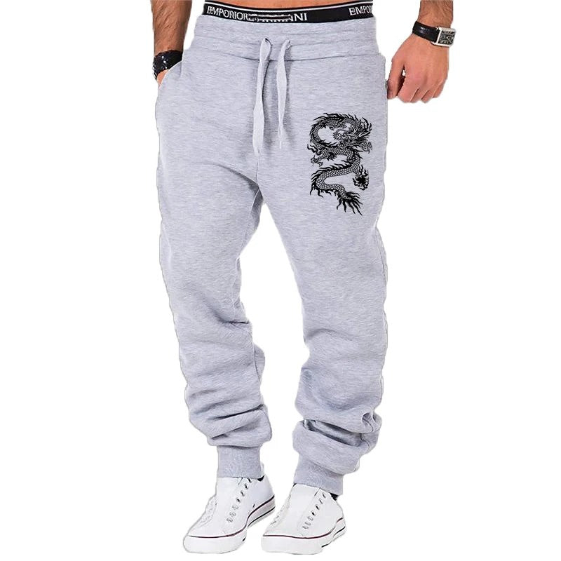 Men's Dragon Jogger Pants | Casual Streetwear Trousers - Fine Art