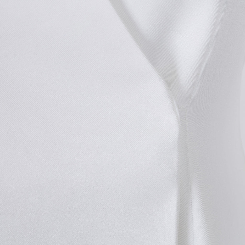 White Lapel Blazers - Artistic Decor