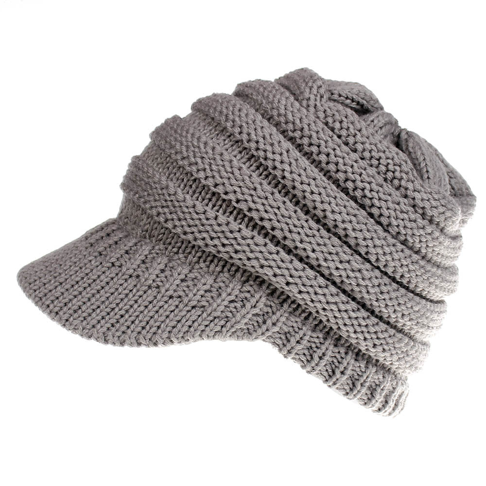 Women's Ponytail Knit Beanie | Warm Winter Knitted Hat - Gallery Edition