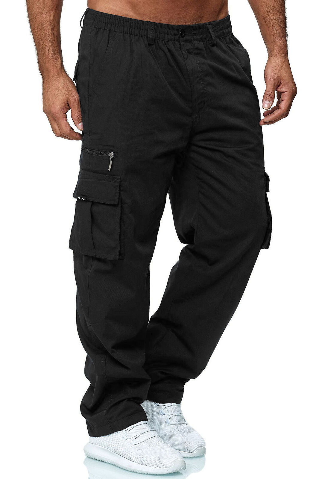 Men's Casual Multi-pocket Loose Straight Cargo Pants - Premium Canvas