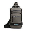 Men's Multifunction Sling Backpack | USB Crossbody Bag - Design Poster