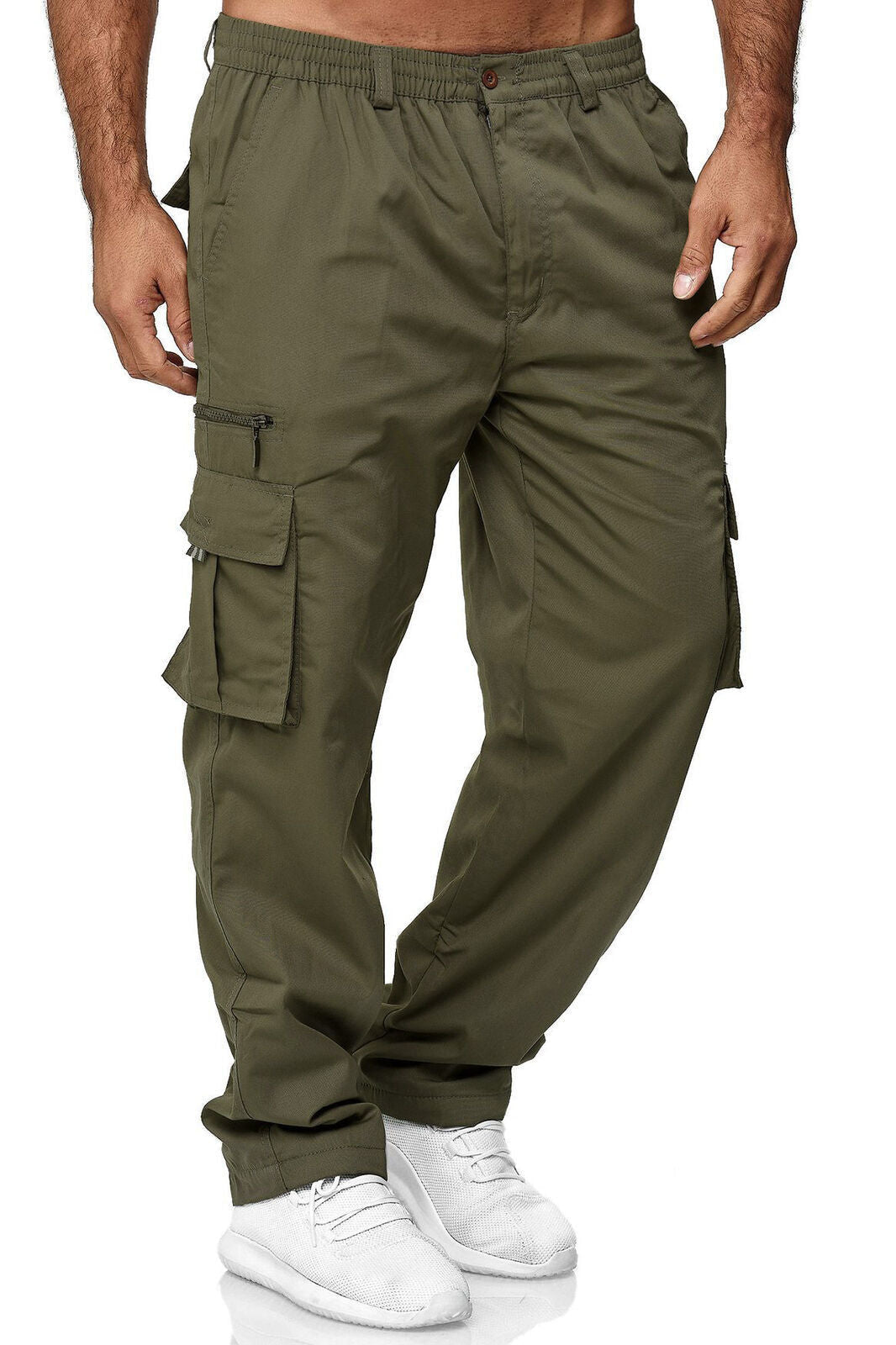 Men's Casual Multi-pocket Loose Straight Cargo Pants - Premium Canvas