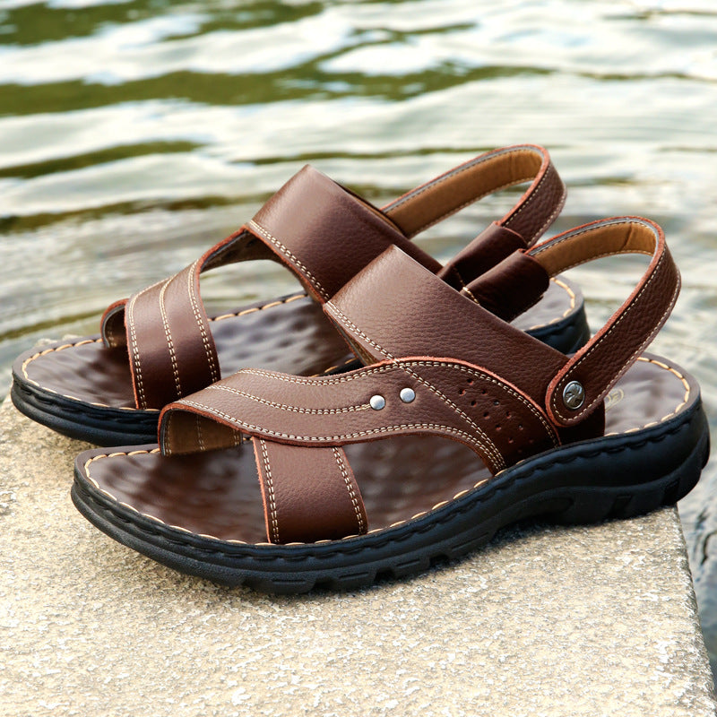 Men's Summer Sandals | Adjustable Beach Slide Sandals - Modern Print