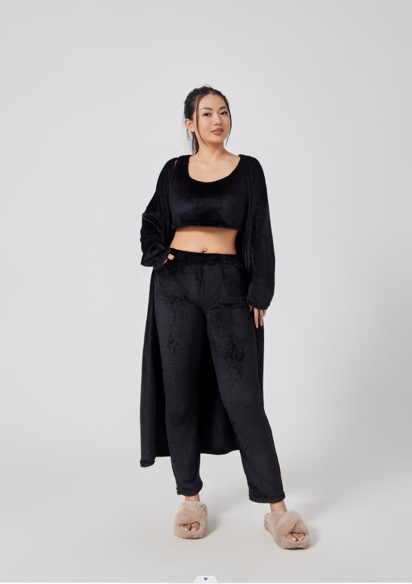 Women's 3 Piece Lounge Set | Cozy Winter Pajama Outfit - Design Poster
