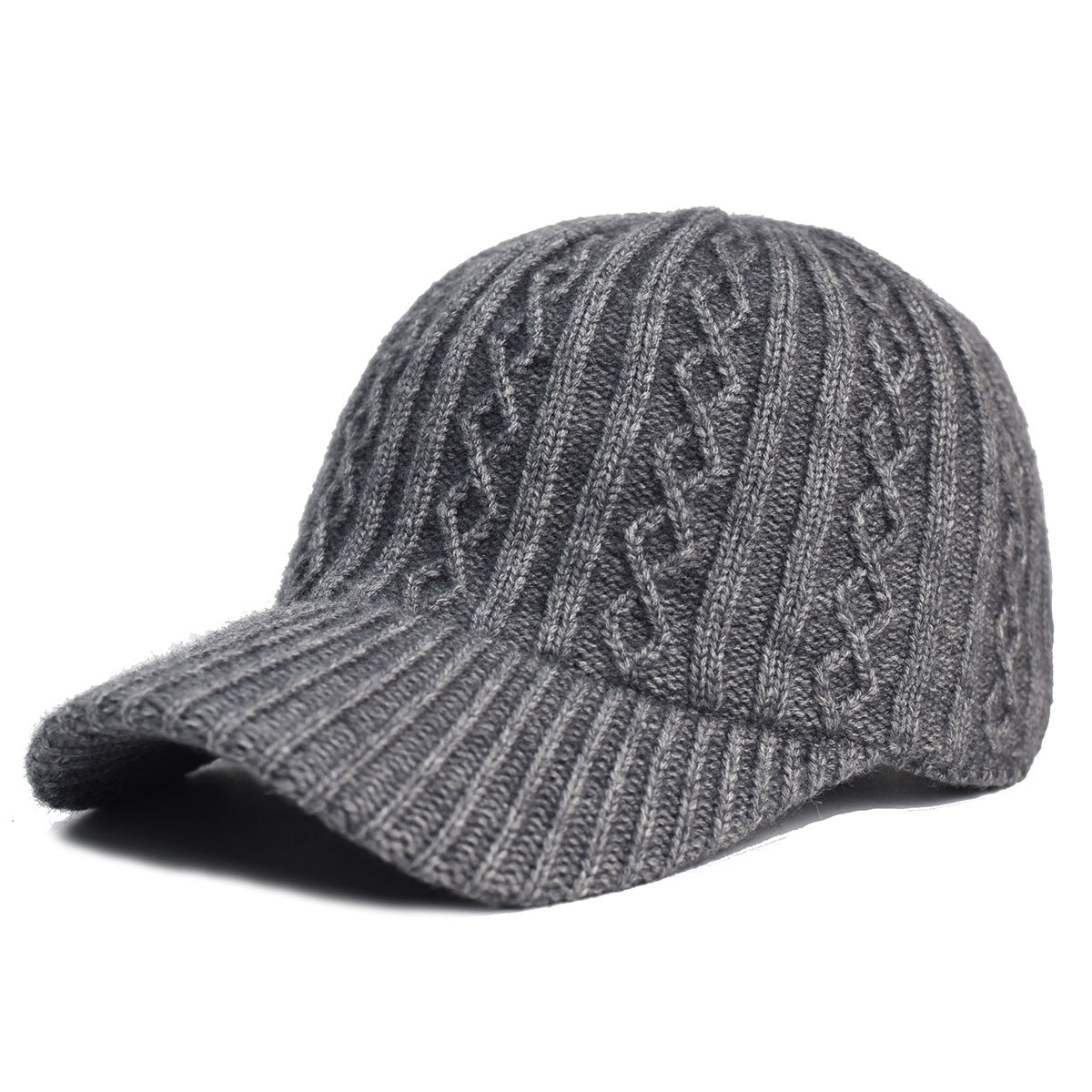 Knitted Wool Baseball Cap | Warm Winter Peaked Hat - Gallery Edition