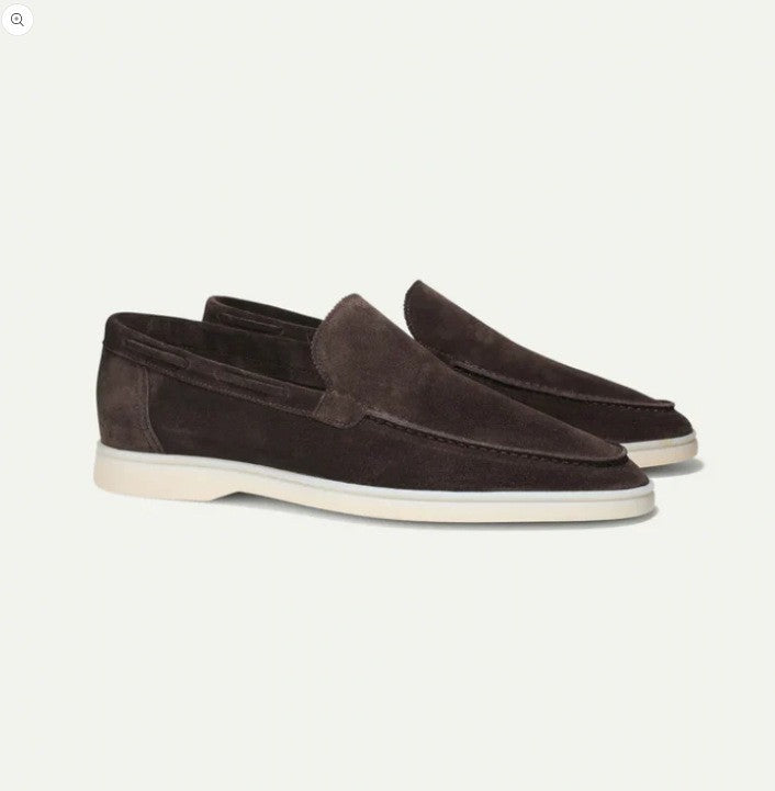 Men's Suede Loafers | Matte Slip-On Casual Shoes - Fine Art
